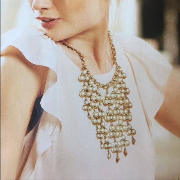 Stella & Dot Dahlia Pearl Bib Necklace - Picture 2 of 2
